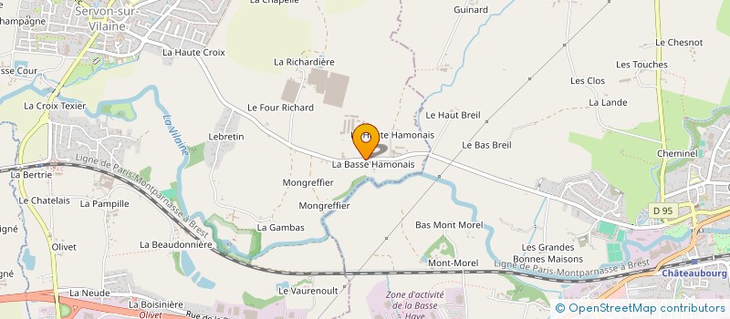 localisation de l'entreprise EARL LES OEUFS DE BENJAMIN ET D'EMILIE  SERVON-SUR-VILAINE