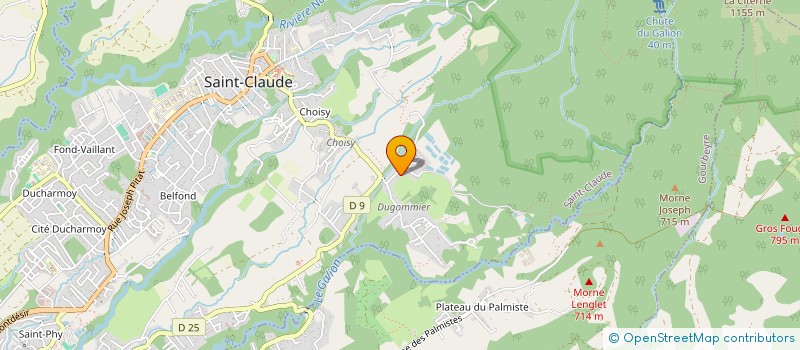 localisation de l'entreprise EARL LES OUASSOUS DE LA SOURCE  SAINT-CLAUDE