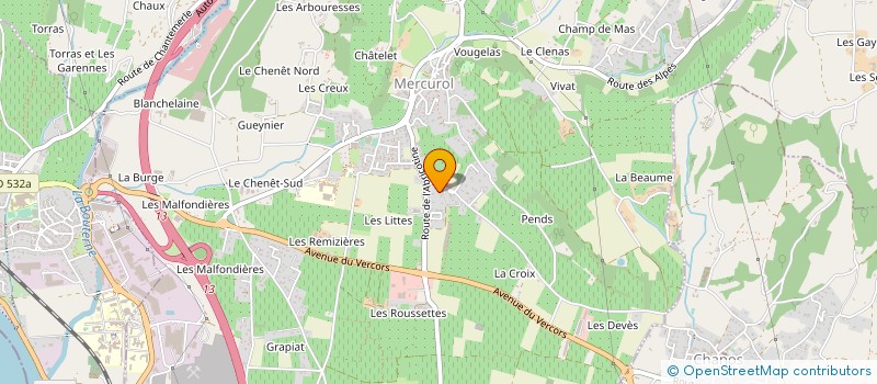 localisation de l'entreprise EARL LES PENDS  MERCUROL-VEAUNES