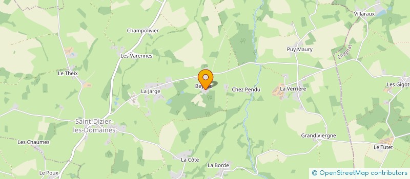 localisation de l'entreprise EARL LES PETITES BEYBET à SAINT-DIZIER-LES-DOMAINES