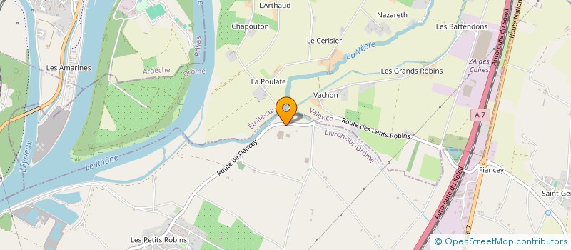 localisation de l'entreprise EARL LES PETITS ROBINS SERRE-FRUITS à LIVRON-SUR-DROME