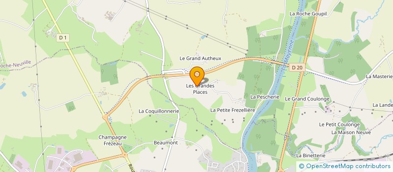 localisation de l'entreprise EARL LES PLACES  LA ROCHE-NEUVILLE