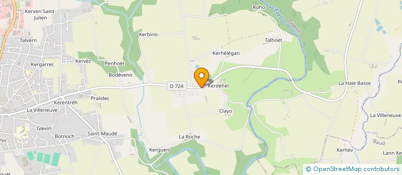 localisation de l'entreprise EARL LES PORCS DE KERDEHEL  BAUD