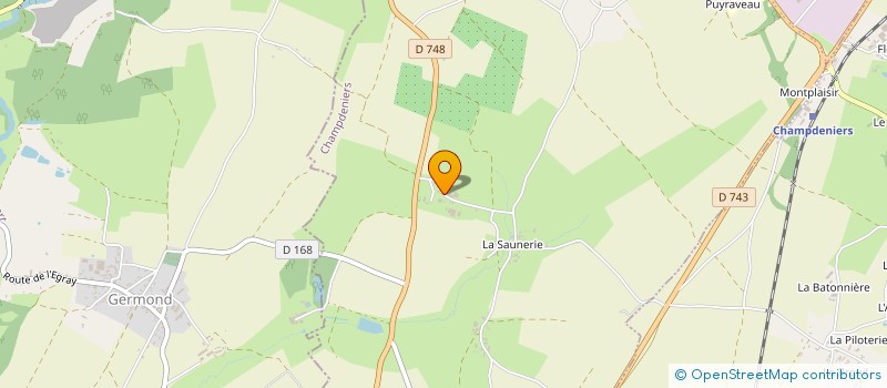 localisation de l'entreprise EARL LES POUPARDIERES à CHAMPDENIERS