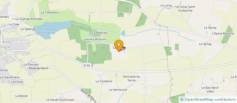 localisation de l'entreprise EARL LES PRES DE LA LANDE  SAINTE-ANNE-SUR-VILAINE