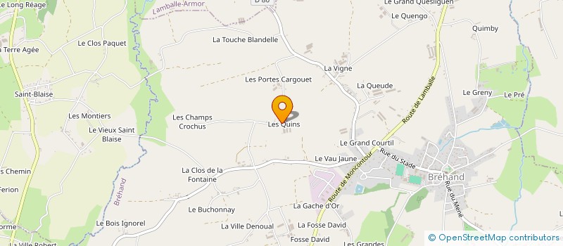 localisation de l'entreprise EARL LES QUINS à BREHAND