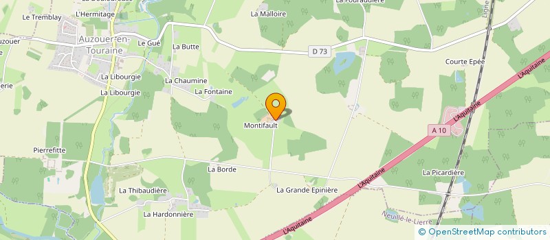 localisation de l'entreprise EARL LES VACHES BRUNES  AUZOUER-EN-TOURAINE