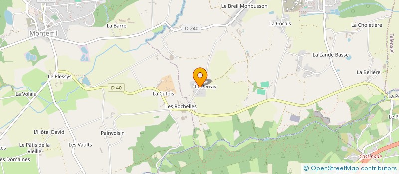 localisation de l'entreprise EARL LES VEAUX DU PERRAY  LE VERGER