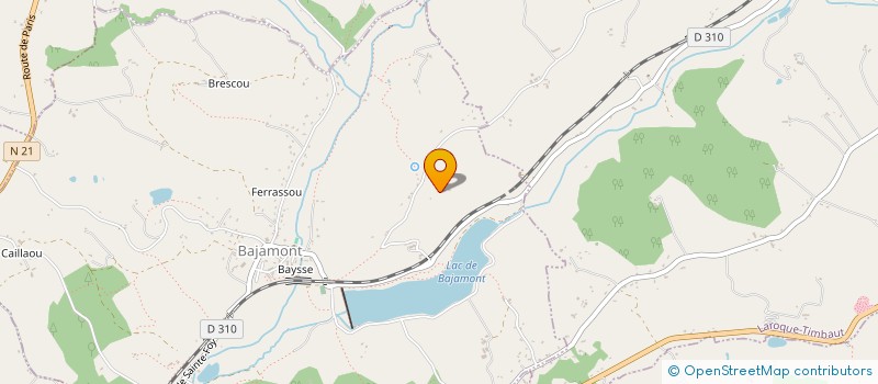 localisation de l'entreprise EARL LES VERGERS DE LAGARDE  BAJAMONT