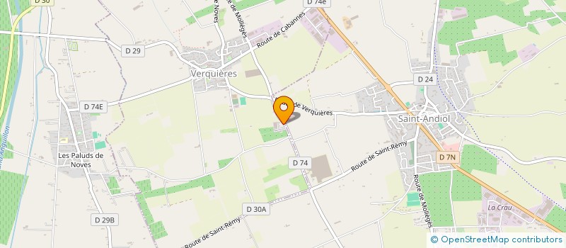 localisation de l'entreprise EARL LES VERGERS DE VERQUIERES à VERQUIERES
