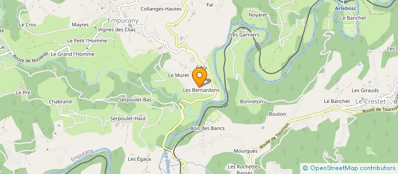 localisation de l'entreprise EARL LES VERGERS DES COLLINES à EMPURANY