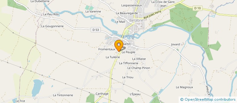 localisation de l'entreprise EARL LES VIGNEAUX à BELABRE