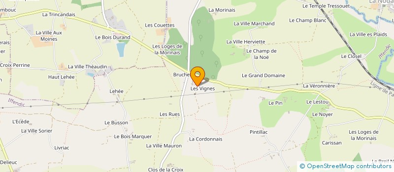 localisation de l'entreprise EARL LES VIGNES  IFFENDIC