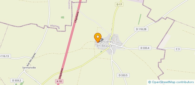 localisation de l'entreprise EARL LEVETEAU HOUDIN à GARANCIERES-EN-BEAUCE