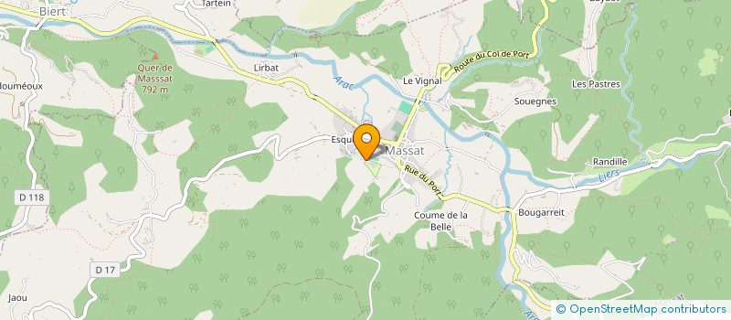 localisation de l'entreprise EARL LIERS ELEVAGE EQUIN à MASSAT