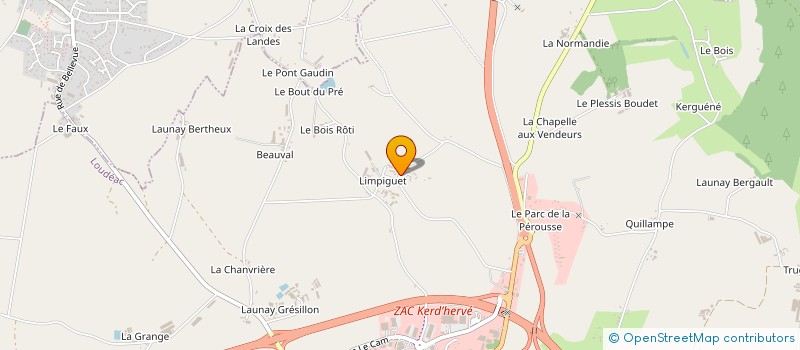 localisation de l'entreprise EARL LIMPIGUET à LOUDEAC