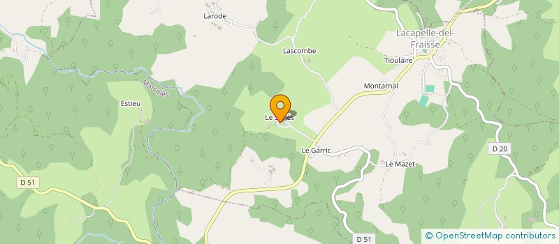 localisation de l'entreprise EARL LOUDIERES à LACAPELLE-DEL-FRAISSE