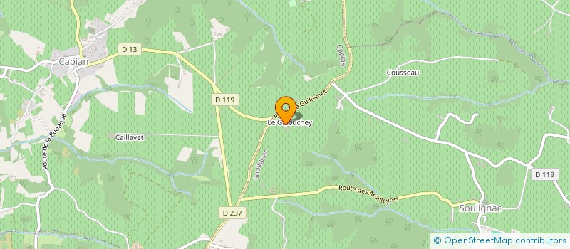 localisation de l'entreprise EARL M B LAVILLE  SOULIGNAC