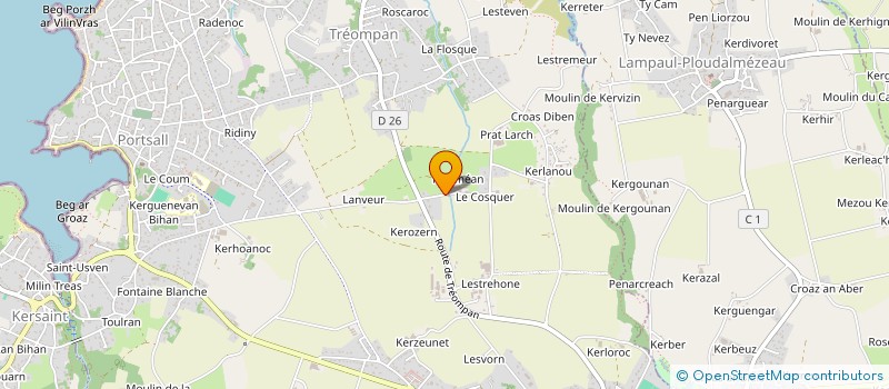 localisation de l'entreprise EARL MALABOUS MESMEAN  PLOUDALMEZEAU