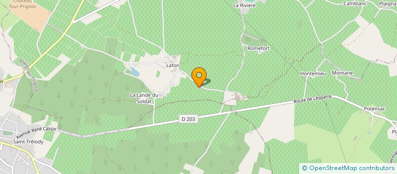 localisation de l'entreprise EARL MALE-FREVILLE à BLAIGNAN-PRIGNAC