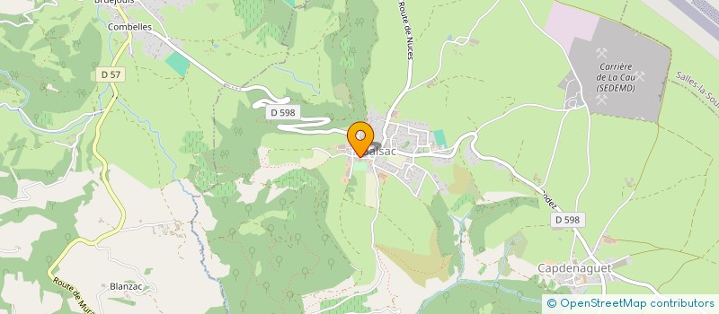 localisation de l'entreprise EARL MALMONTET  DRUELLE BALSAC