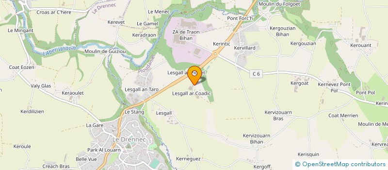 localisation de l'entreprise EARL MANER JANNIC à PLOUDANIEL