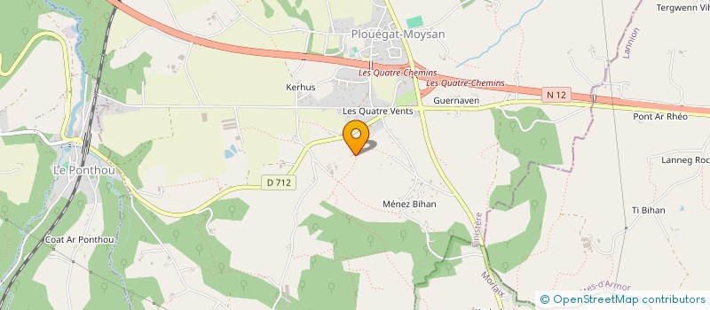 localisation de l'entreprise EARL MELEN TREAZH à PLOUEGAT-MOYSAN