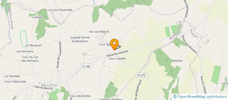 localisation de l'entreprise EARL MERCHER à BEAUFOUR DRUVAL