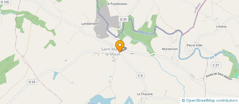localisation de l'entreprise EARL MICHEL PINEAU à AZAT-LE-RIS