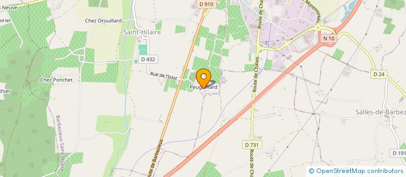 localisation de l'entreprise EARL MICHONNEAU & FILS à BARBEZIEUX-SAINT-HILAIRE