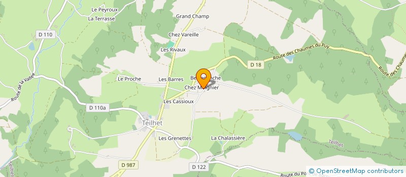 localisation de l'entreprise EARL MOIGNER à TEILHET