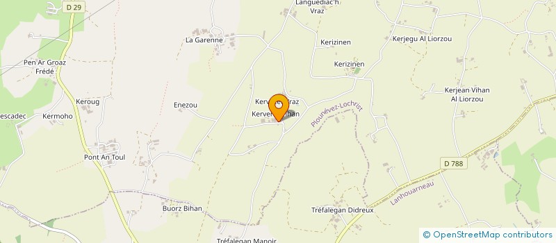 localisation de l'entreprise EARL MONOT  PLOUNEVEZ-LOCHRIST