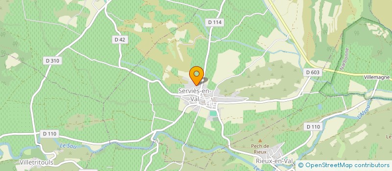 localisation de l'entreprise EARL MONTAURIOL  SERVIES-EN-VAL