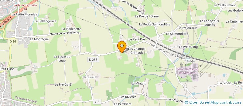 localisation de l'entreprise EARL MONTOUL DE LA GIRONNAIS  CESSON-SEVIGNE