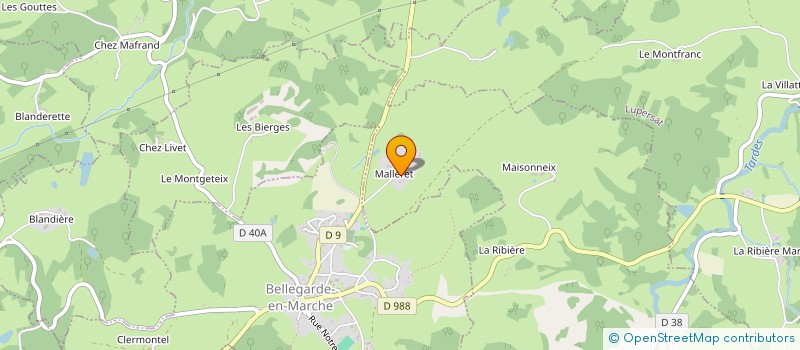 localisation de l'entreprise EARL MOURLON à SAINT-SILVAIN-BELLEGARDE
