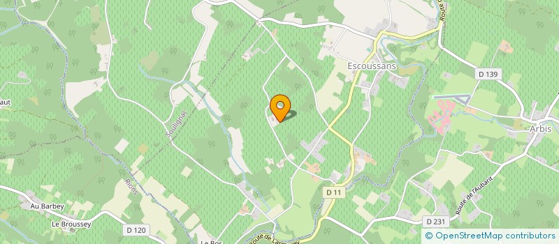 localisation de l'entreprise EARL MOUSTIE  ESCOUSSANS