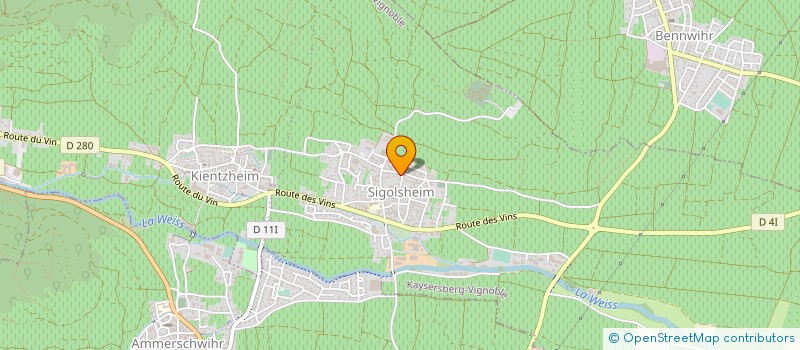 localisation de l'entreprise EARL NAEGELE BRUNO  KAYSERSBERG VIGNOBLE