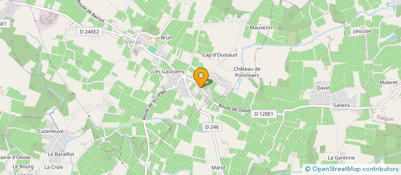 localisation de l'entreprise EARL NOUVEAU DOMAINE DE VALMENGAUX  VERAC