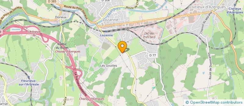 localisation de l'entreprise EARL NUGUE  LOZANNE