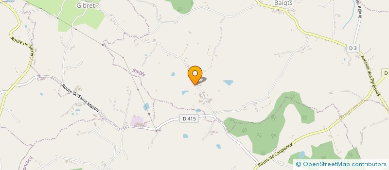 localisation de l'entreprise EARL O'SPLEEN  BAIGTS