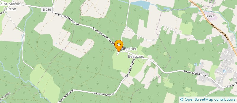 localisation de l'entreprise EARL OASYS  BEAUZIAC