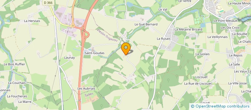 localisation de l'entreprise EARL ONEN à PLESLIN-TRIGAVOU