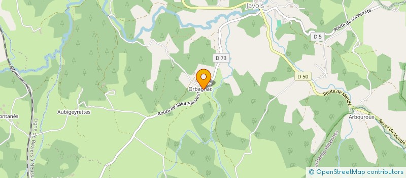 localisation de l'entreprise EARL ORBAGNAC à PEYRE EN AUBRAC