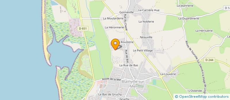 localisation de l'entreprise EARL OSTREA KULTURE à BLAINVILLE-SUR-MER
