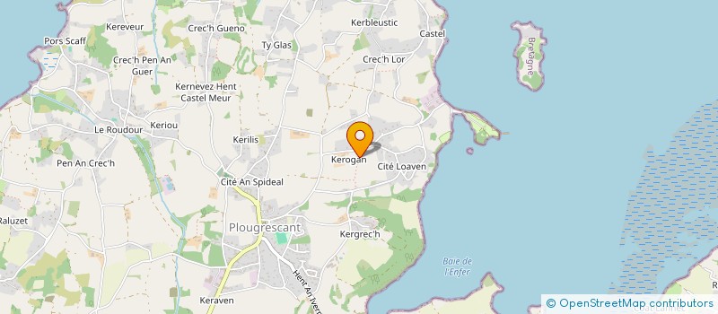 localisation de l'entreprise EARL OSTREARMOR  PLOUGRESCANT