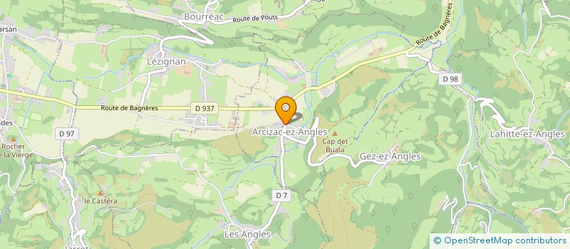 localisation de l'entreprise EARL OUSTALET  ARCIZAC-EZ-ANGLES