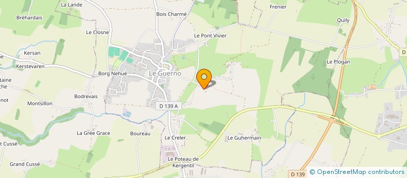 localisation de l'entreprise EARL PANHALEUX à LE GUERNO