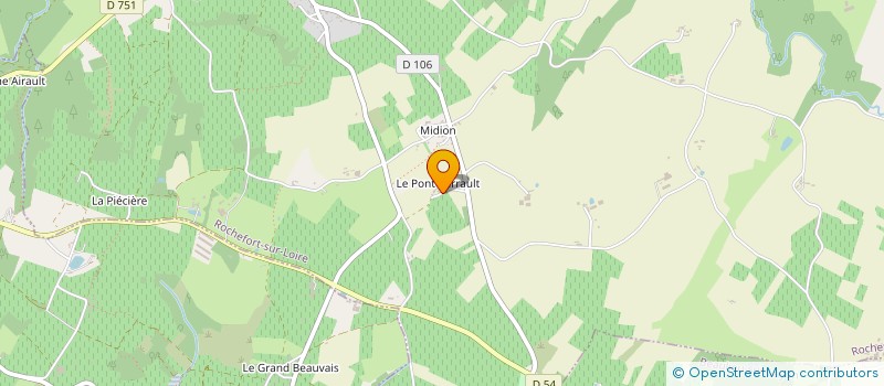 localisation de l'entreprise EARL PAPIAU DOMAINE DE PONT PERRAULT  ROCHEFORT-SUR-LOIRE