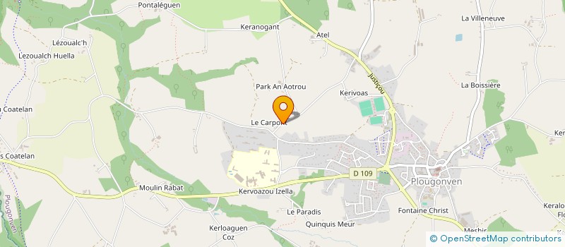 localisation de l'entreprise EARL PARC AN AOTROU à PLOUGONVEN