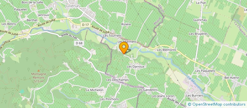 localisation de l'entreprise EARL PASCAL GUIGNET à LA CHAPELLE-DE-GUINCHAY